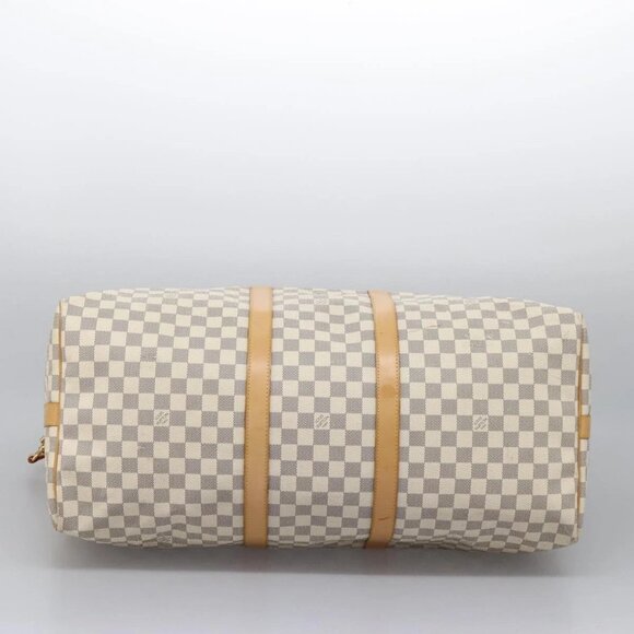 LOUIS VUITTON Damier Azur Keepall Bandouliere 55 Boston Bag N41429 Auth BD1851AV - Picture 7 of 16